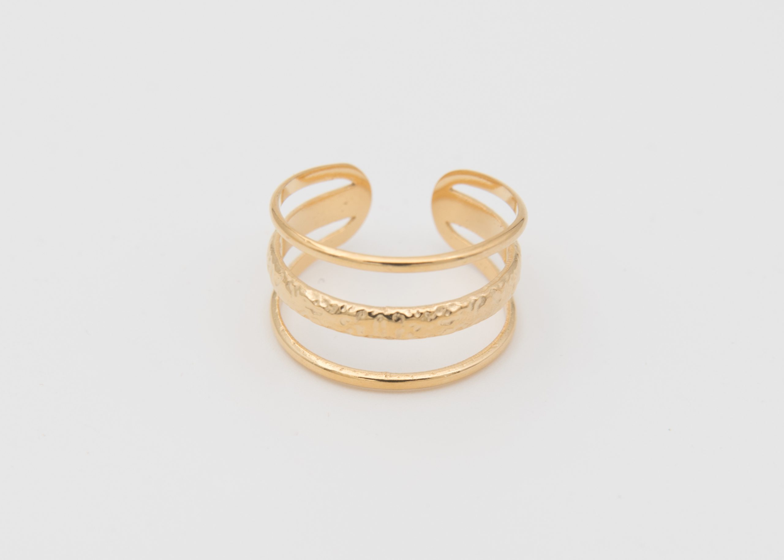 bague en acier inoxydable couleur or