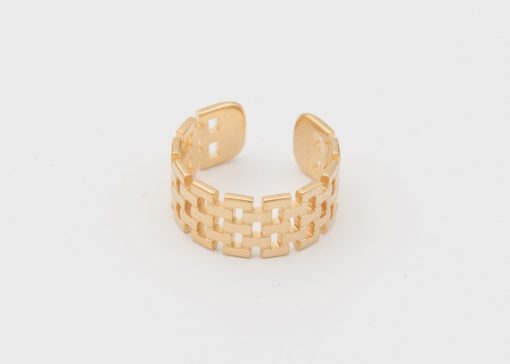 bague en acier inoxydable couleur or