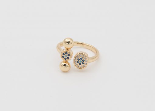 Bague Mykonos | Bague en acier inoxydable et strass