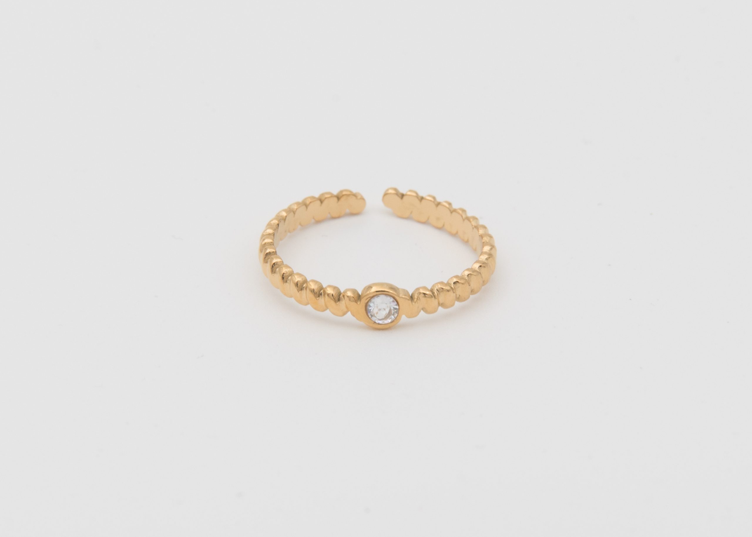 Bague Minorque | Bague en acier inoxydable et strass – Image 2