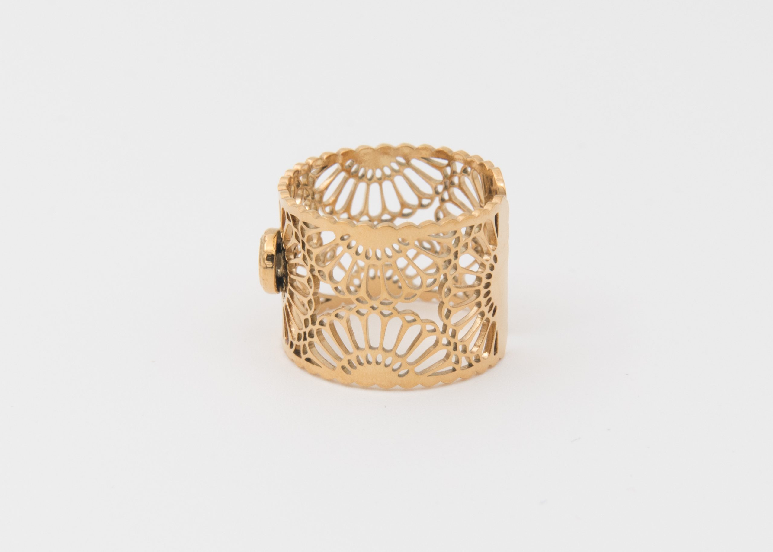 Bague Alcudia | Bague en acier inoxydable et nacre – Image 2