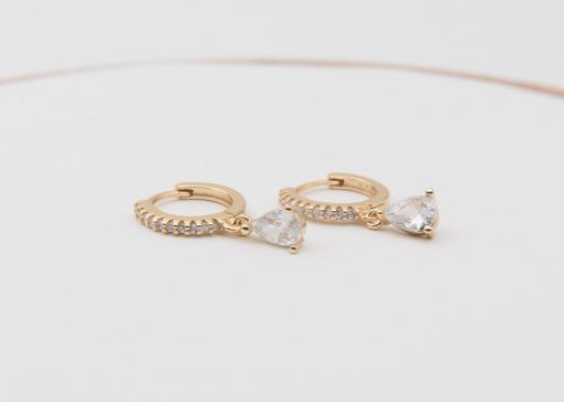 Boucles d'oreille Nairobi | Boucles d'oreille en acier inoxydable avec pierre et strass