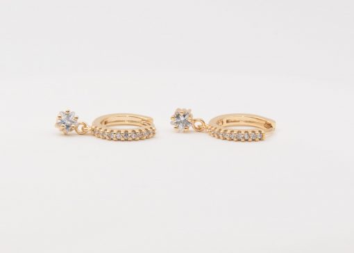 Boucles d'oreille Alexandrie | Boucles d'oreille en acier inoxydable avec strass