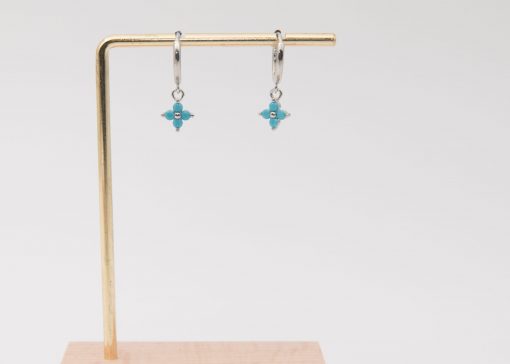 Boucles d'oreille Pretoria | Boucles d'oreille en acier inoxydable et pierre