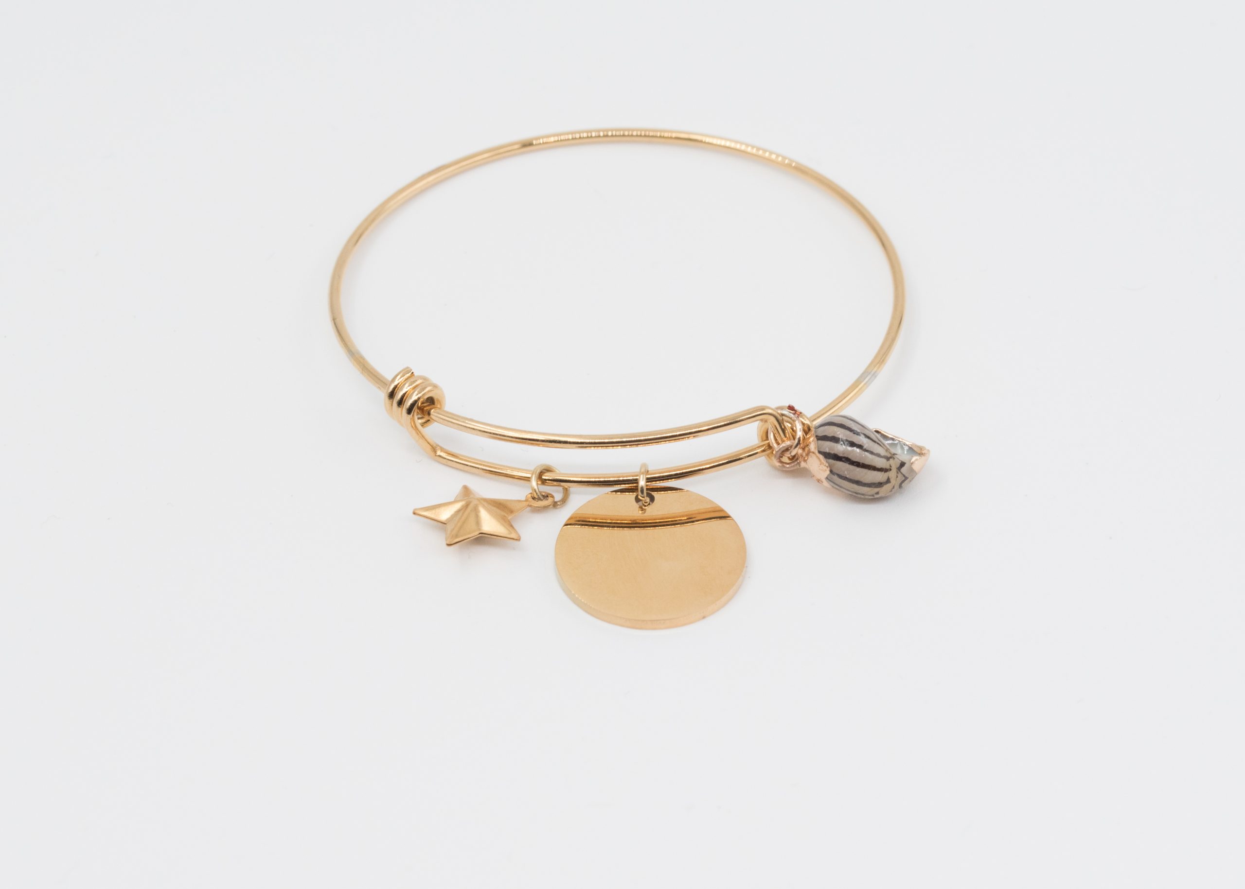 Bracelet Mooréa | Bracelet en acier inoxydable et coquillage