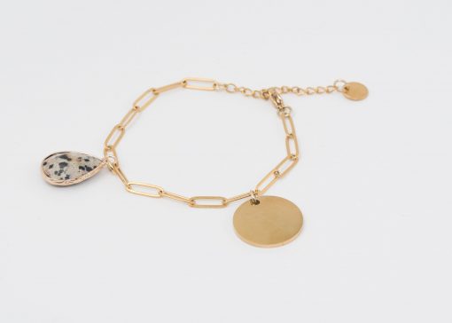 Bracelet Mumbai | Bracelet en acier inoxydable et pierre