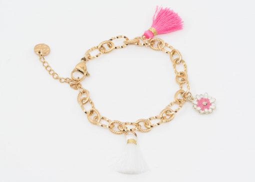 Bracelet Nouméa | Bracelet en acier inoxydable, nylon et émail